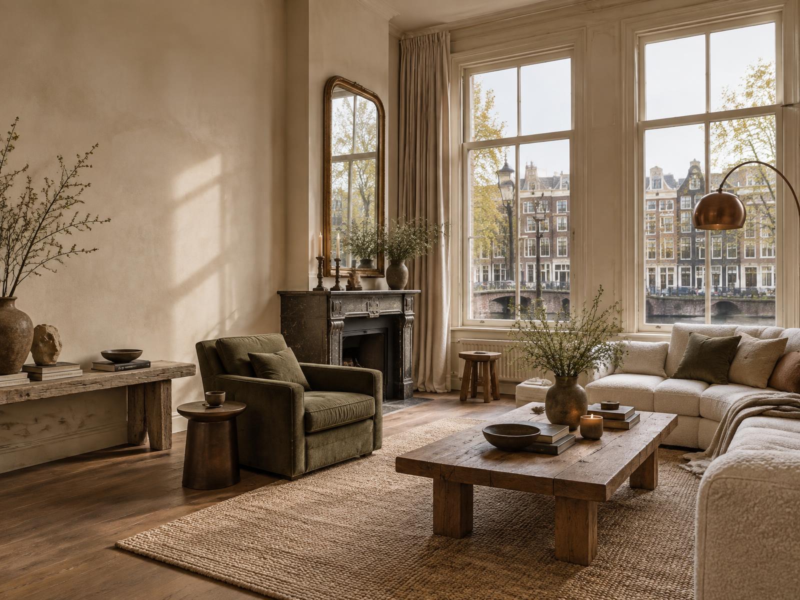 Warm Amsterdam canal apartment prepared for a new arrival